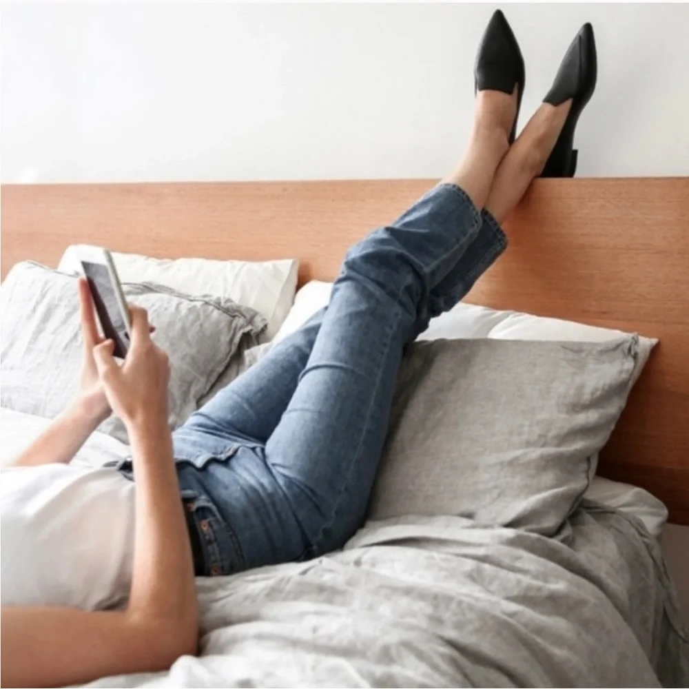 Everlane The Boss Flat Black Italian Leather 9.5